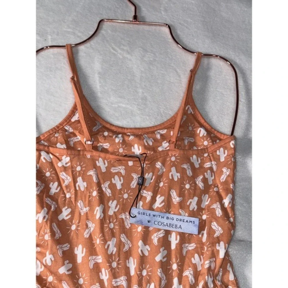 COSABELLA ‎ Sweet Dreams orange  Girls Pajama Romper Set Size S New